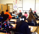 Image of Ana Orozco speaking to students at Lemoore High School