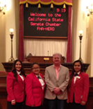 Image of Andy with student leaders from the Valley FHA