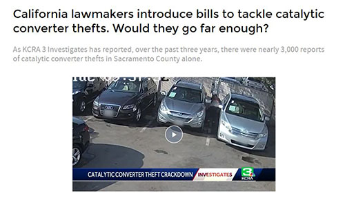 California Lawmakers introduce bills to tackle Catalytic_Converter
