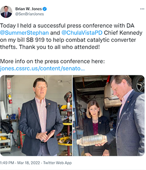 Senator Brian Jones press conference